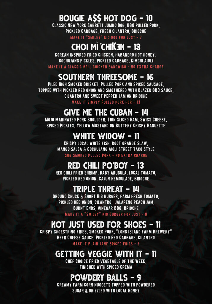 Our Menu Rollin Ghost